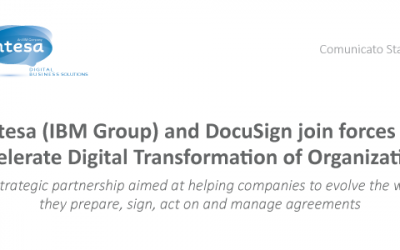 Intesa (IBM Group) and DocuSign join forces to Accelerate Digital Transformation of Organizations